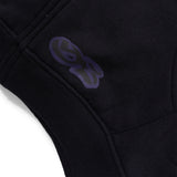 Reversible Zip-Thru Pullover Hood, Black / Indigo