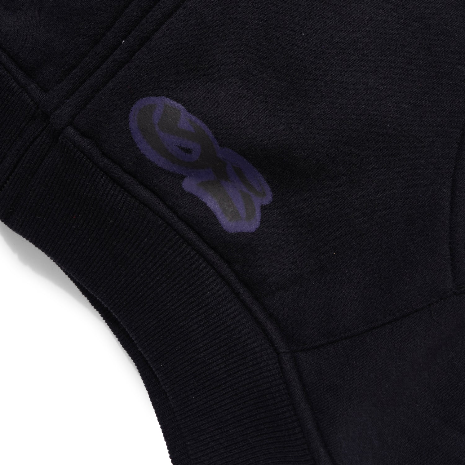 Reversible Zip-Thru Pullover Hood, Black / Indigo