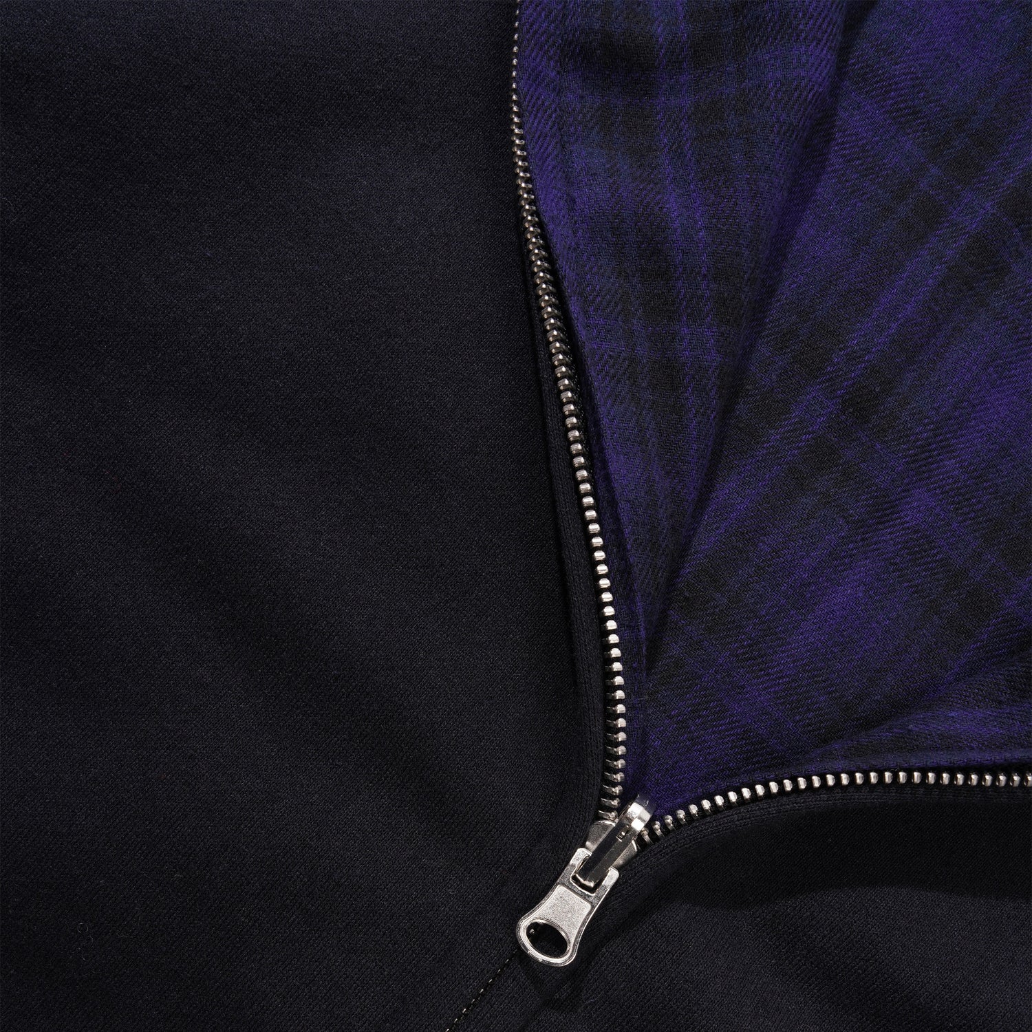 Reversible Zip-Thru Pullover Hood, Black / Indigo
