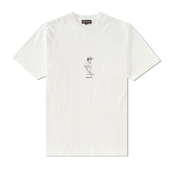Quiet Golf Golf Dad Tee, White