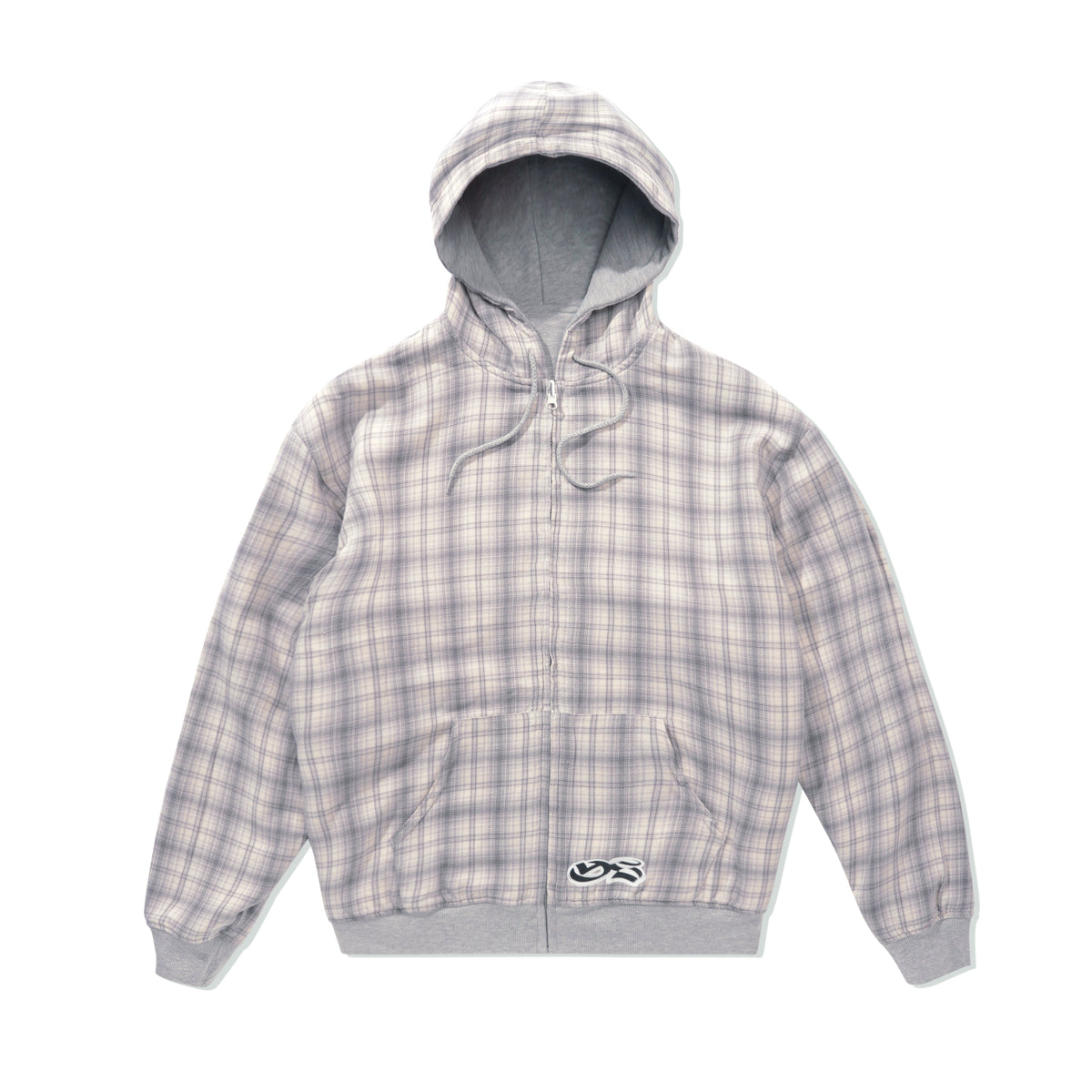 Reversible Zip-Thru Pullover Hood, Grey / Stone
