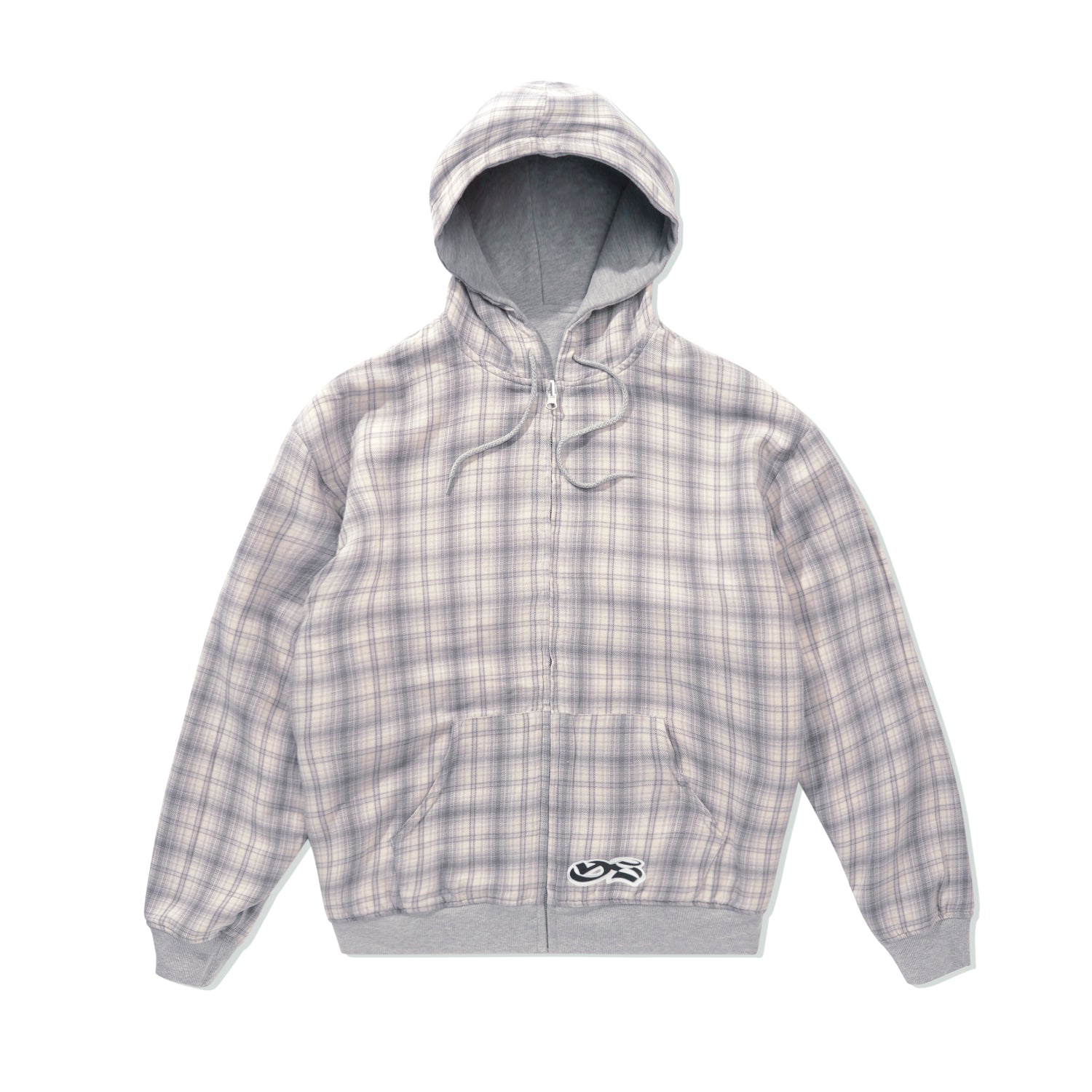 Reversible Zip-Thru Pullover Hood, Grey / Stone