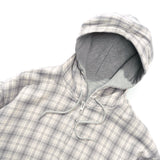 Reversible Zip-Thru Pullover Hood, Grey / Stone