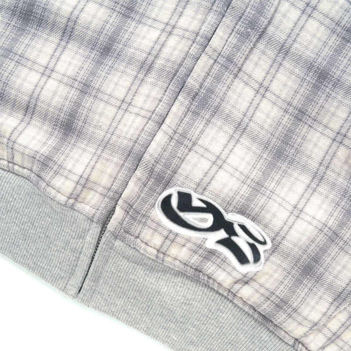 Reversible Zip-Thru Pullover Hood, Grey / Stone