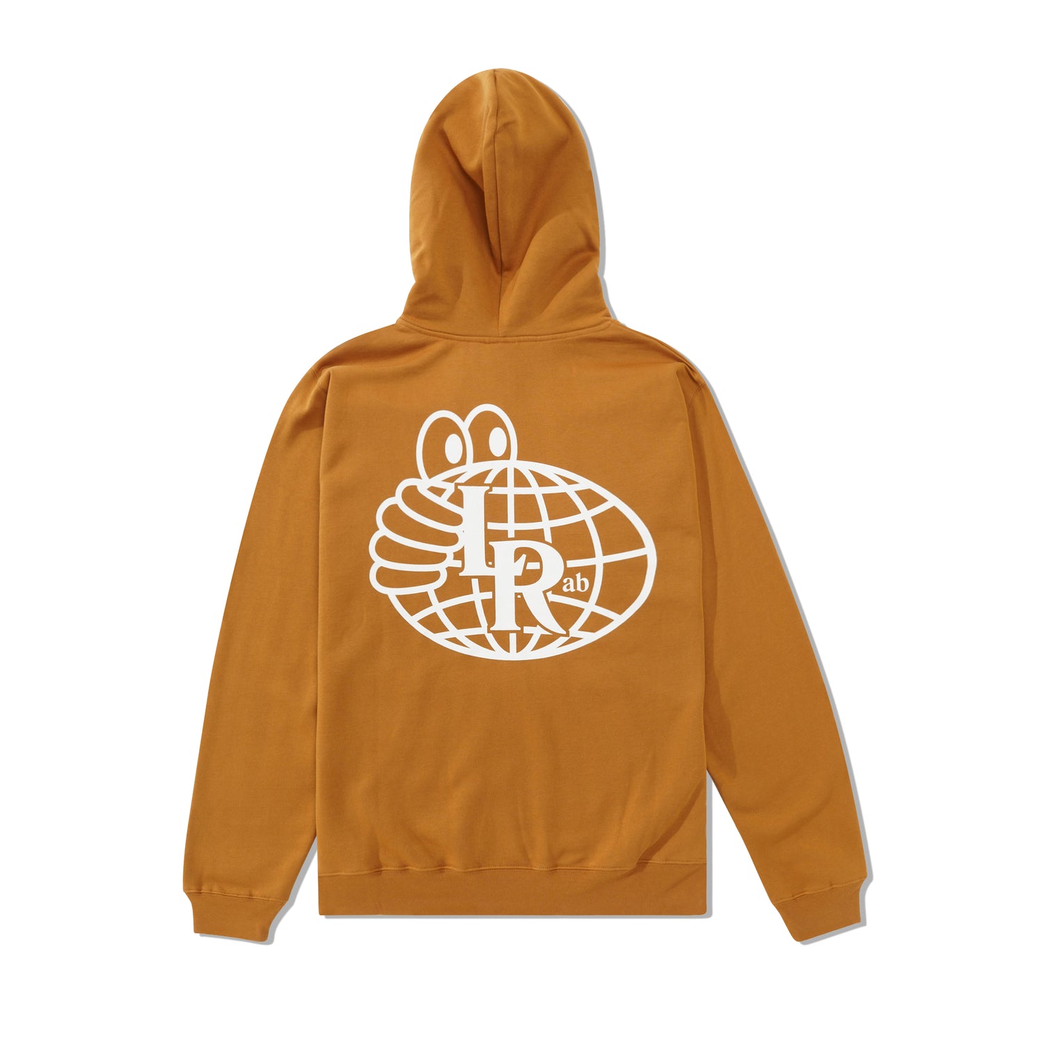 Atlas Monogram Pullover Hood, Golden Brown / White