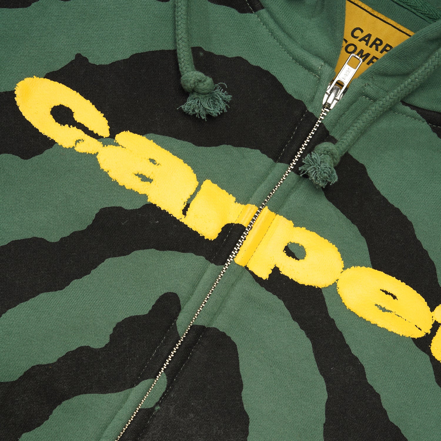 Spiral Zip Up Hood, Green