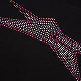 Bizarro Rhinestone Tee, Black