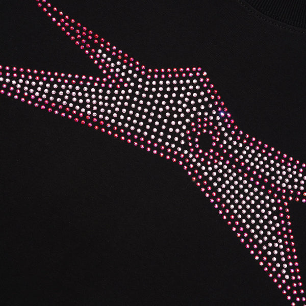 Carpet Company Bizarro Rhinestone Tee, Black