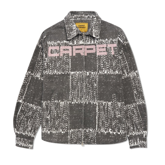 Checker Zip Shirt, Black