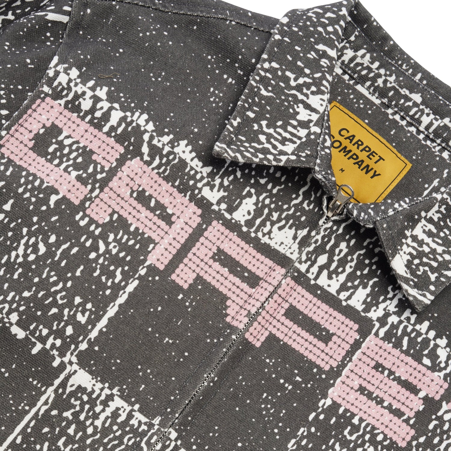 Checker Zip Shirt, Black