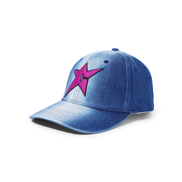 Carpet Company C-Star Bleached Denim Hat, Blue