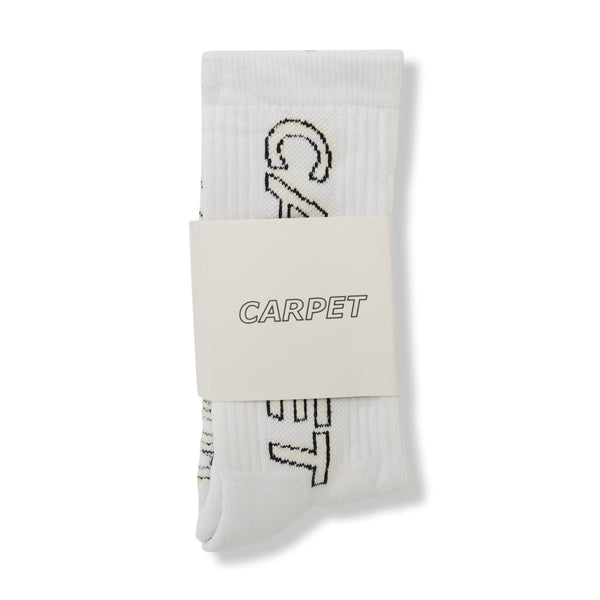 Carpet Company Misprint Sock, White