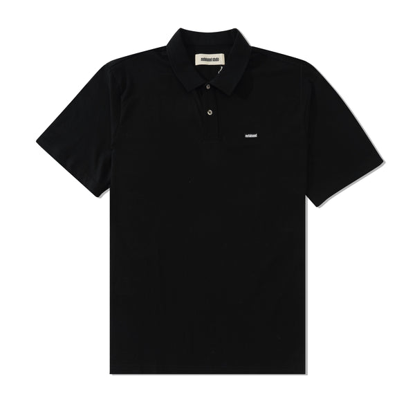 Metalwood Mini Metal Logo Polo, Black