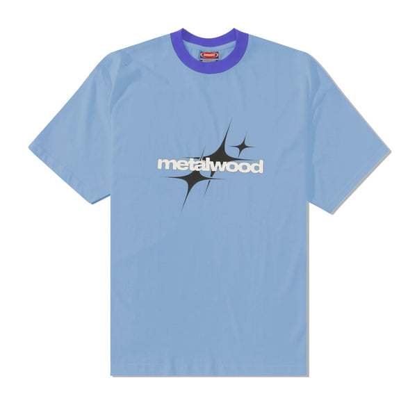 Metalwood Twinkle Oversized Tee, Dusty Teal / Hydrangea