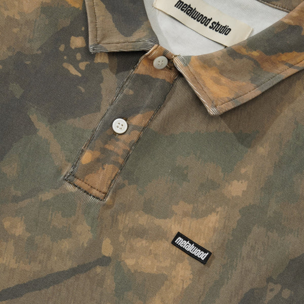 Metalwood Mini Metal Logo Polo, Real Leaf Camo