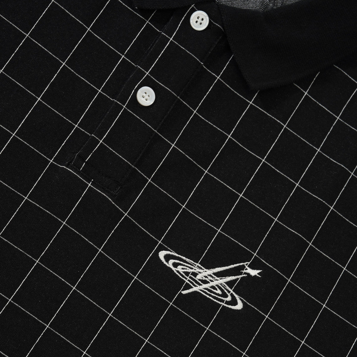 Window Pane Polo, Black