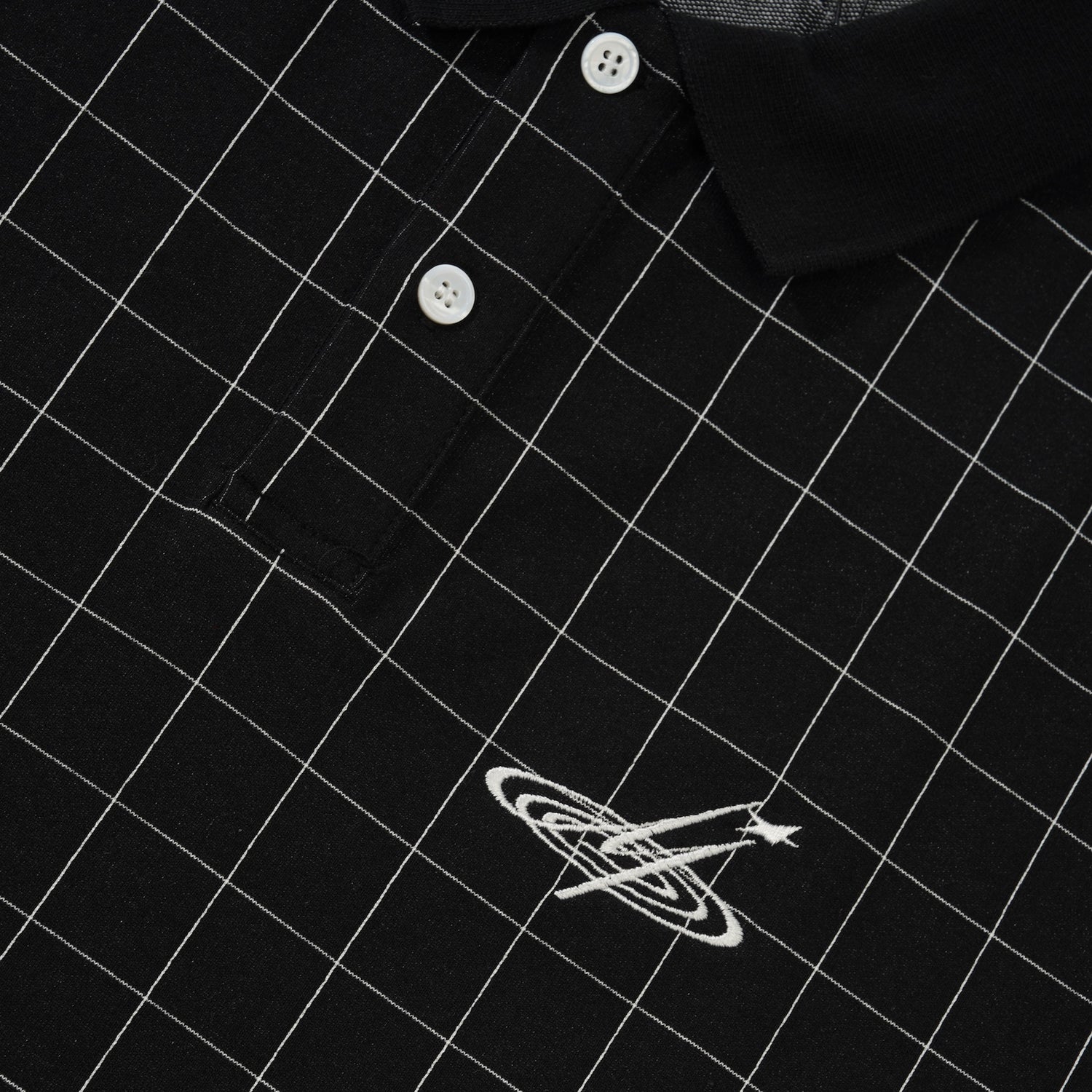 Window Pane Polo, Black