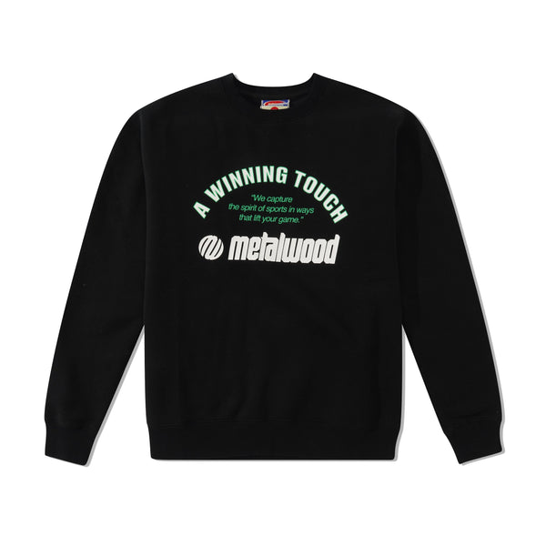Metalwood Winning Touch Crewneck Sweatshirt, Black