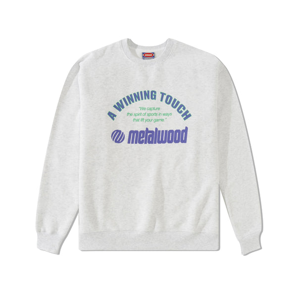 Metalwood Winning Touch Crewneck Sweatshirt, Heather Grey