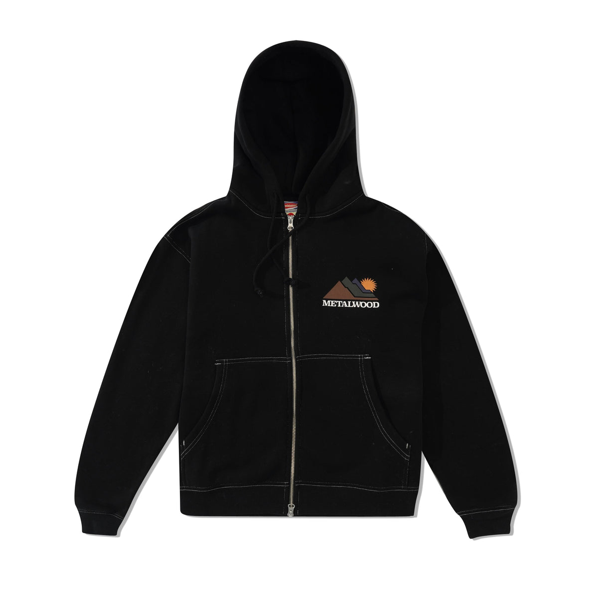 Sunshine Zip Hooded Pullover, Black