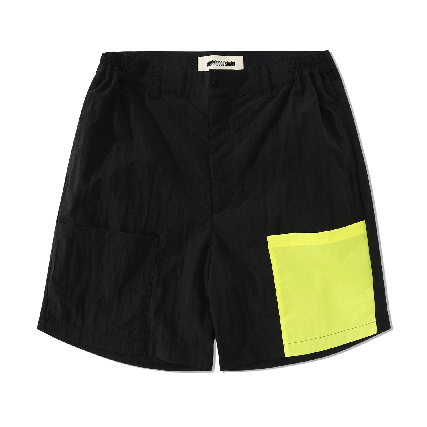 Colourblock Nylon Short, Black