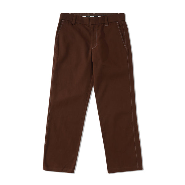 Metalwood Contrast Sitch Chino Pant, Chocolate
