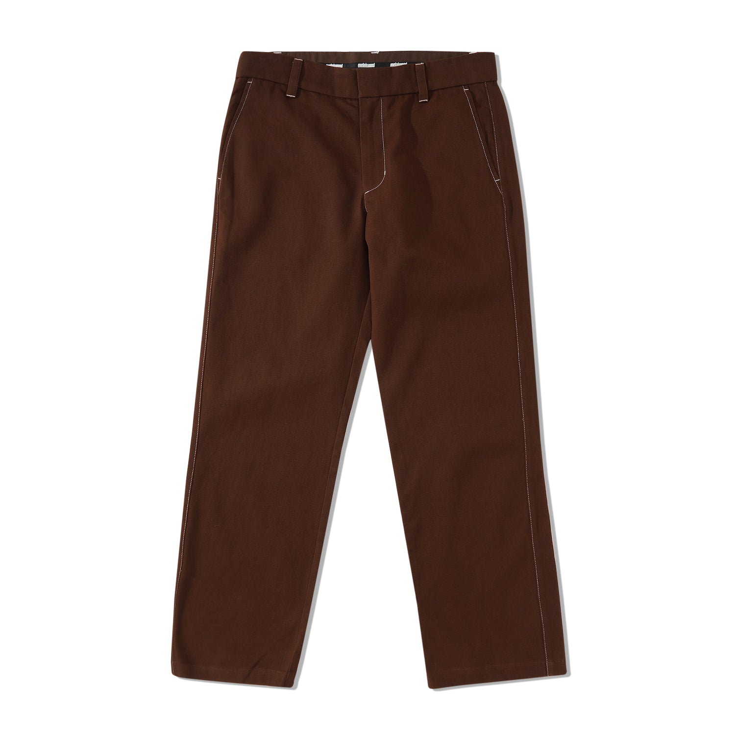 Contrast Sitch Chino Pant, Chocolate