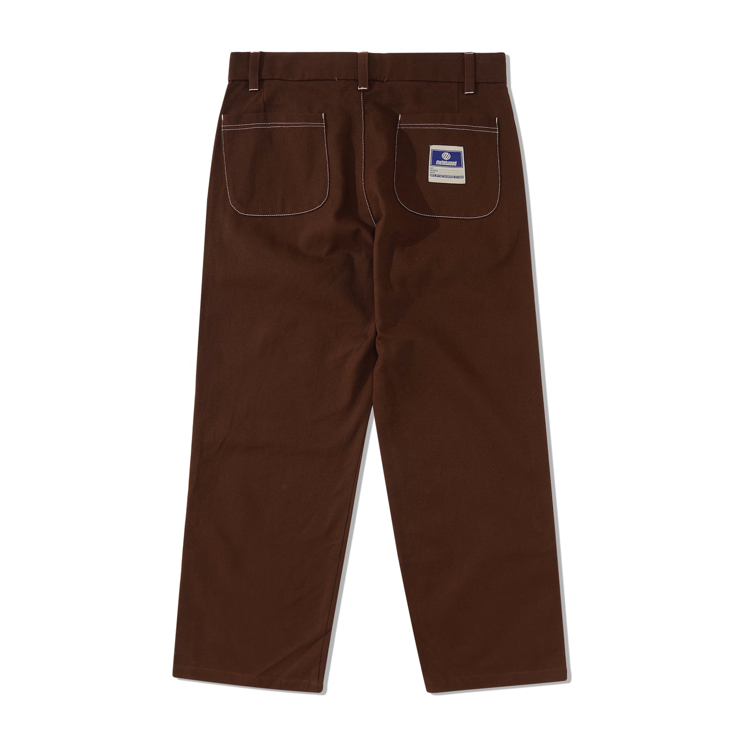 Contrast Sitch Chino Pant, Chocolate