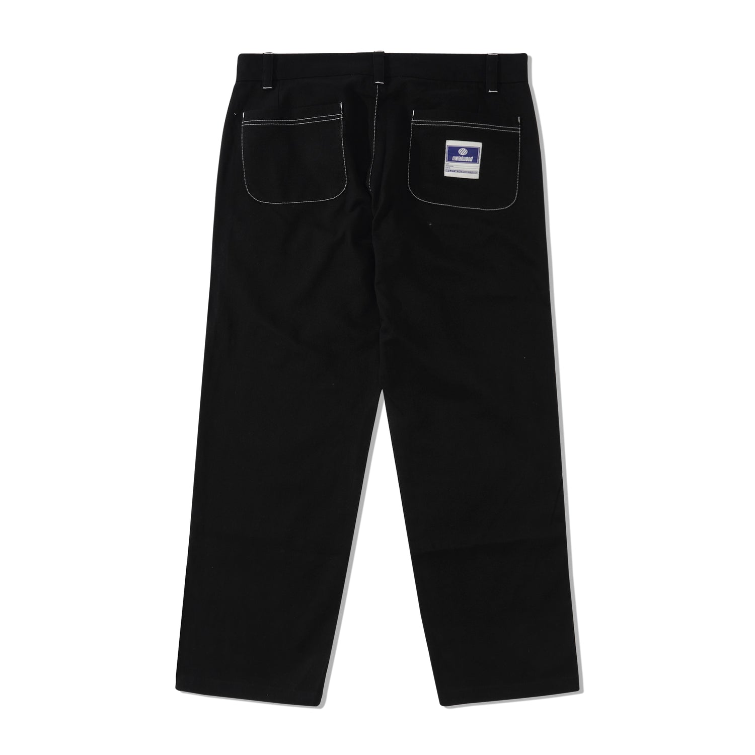 Contrast Sitch Chino Pant, Black