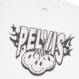 Cherry Gingham Logo Tee, White