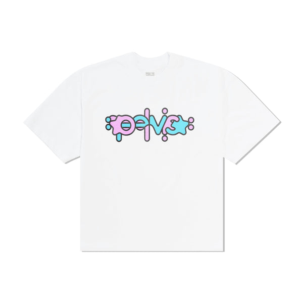 Pelvis Gummy Logo Tee, White
