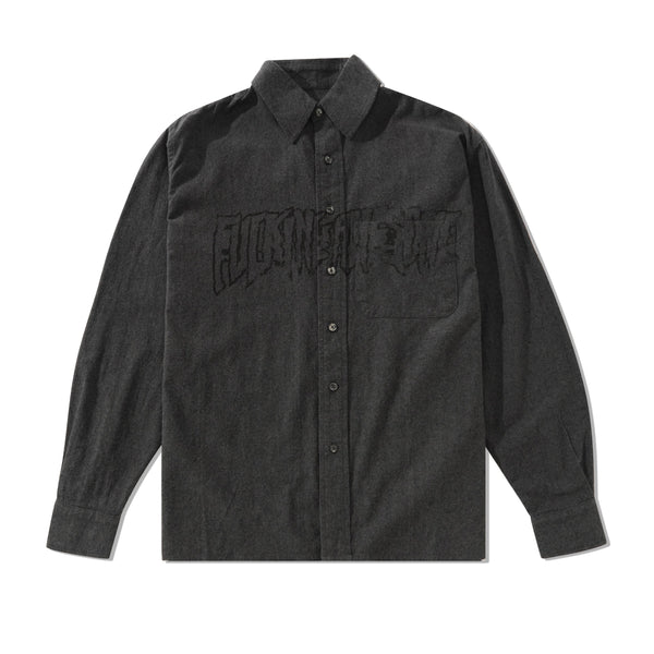 Fucking Awesome Stamp Logo Chambray Shirt, Grey