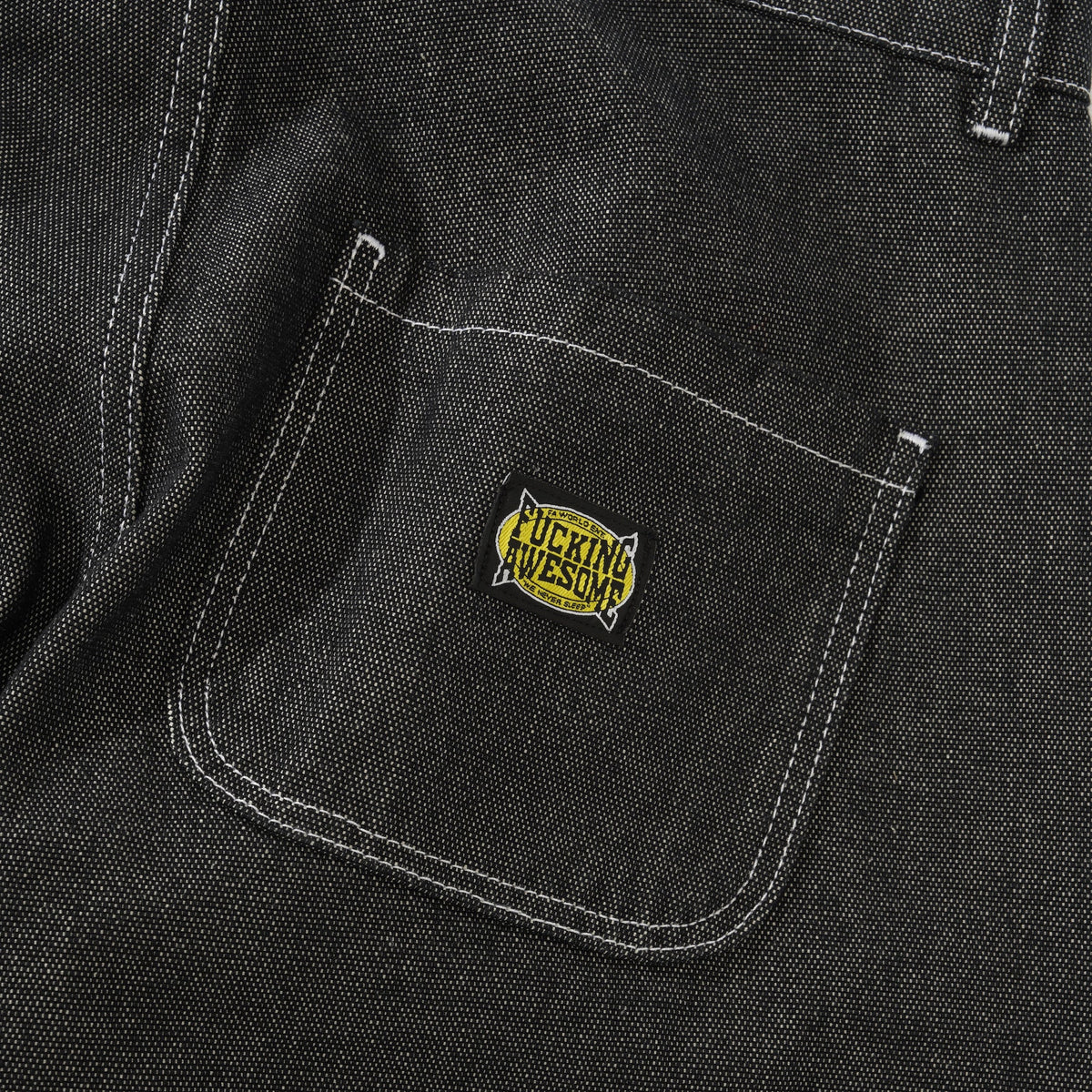 Cotton Canvas Double Knee Pant, Salt Pepper