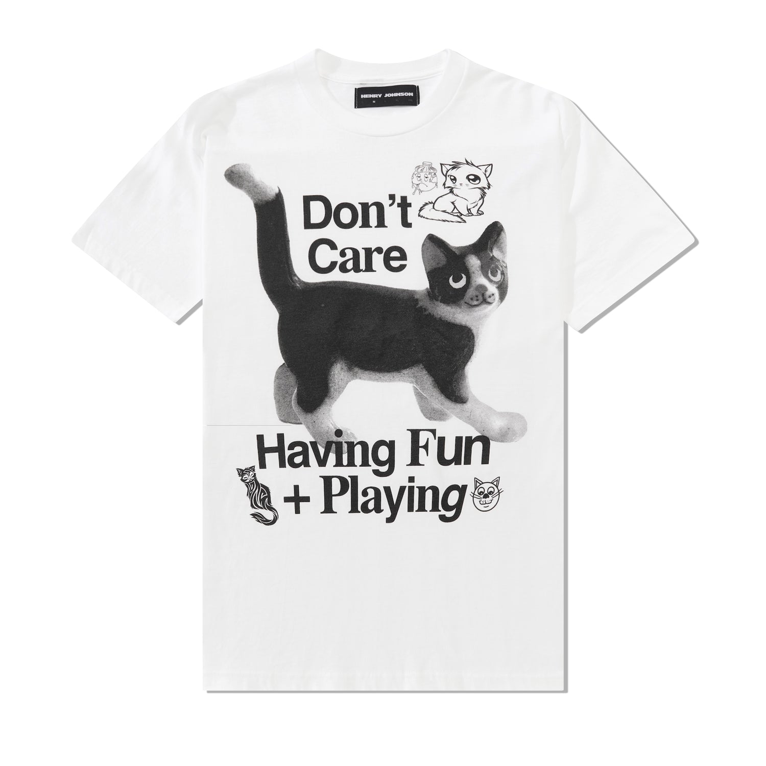 Don't Care Tee, White