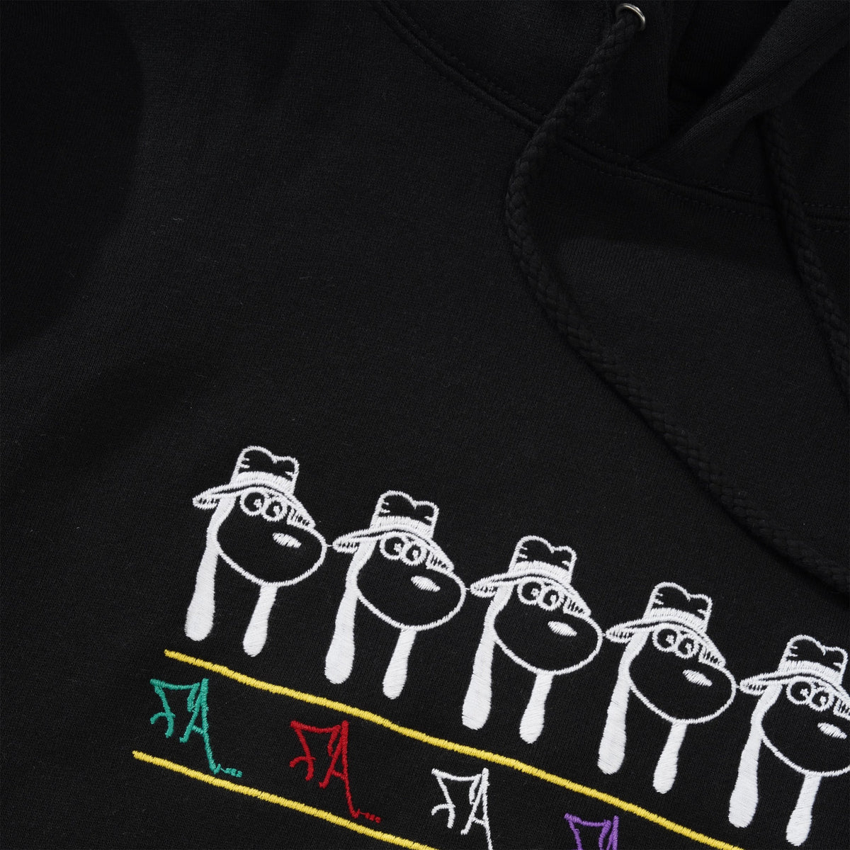 Spike Repeat Embroidered Pullover, Black