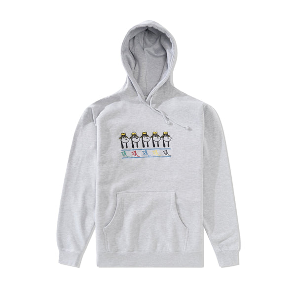 Fucking Awesome Spike Repeat Embroidered Pullover, Grey Heather
