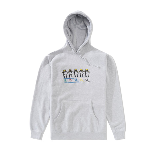 Spike Repeat Embroidered Pullover, Grey Heather