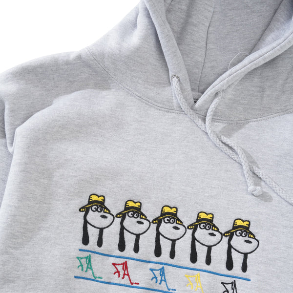 Fucking Awesome Spike Repeat Embroidered Pullover, Grey Heather