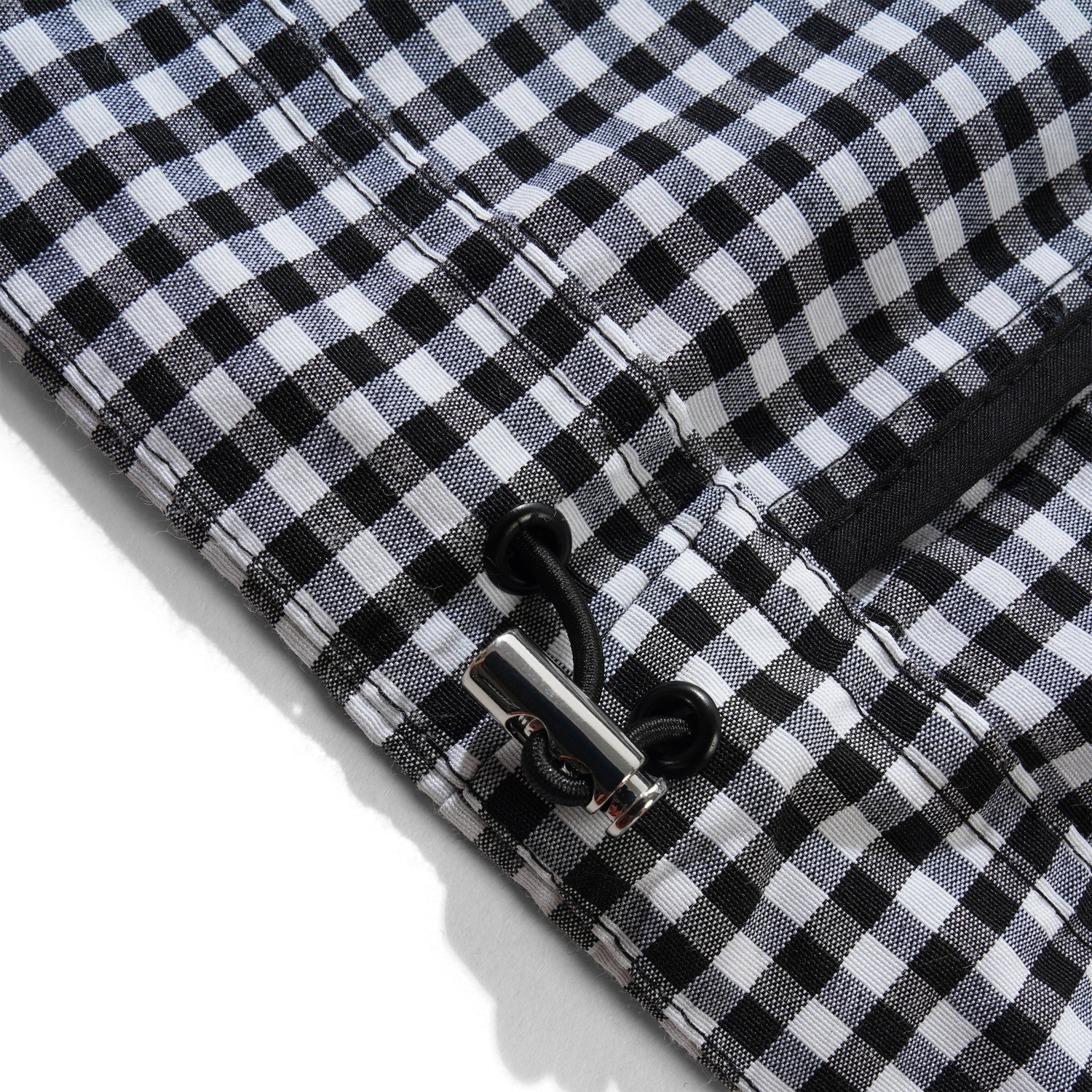 Gingham Boxer Overshirt, Black / Off White