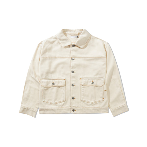 POP Trading Company DRS Denim Jacket, Off White