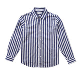 Logos Stripe Shirt, Navy / White