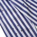 Logos Stripe Shirt, Navy / White