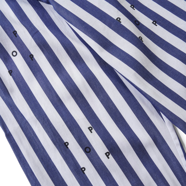 POP Trading Company Logos Stripe Shirt, Navy / White