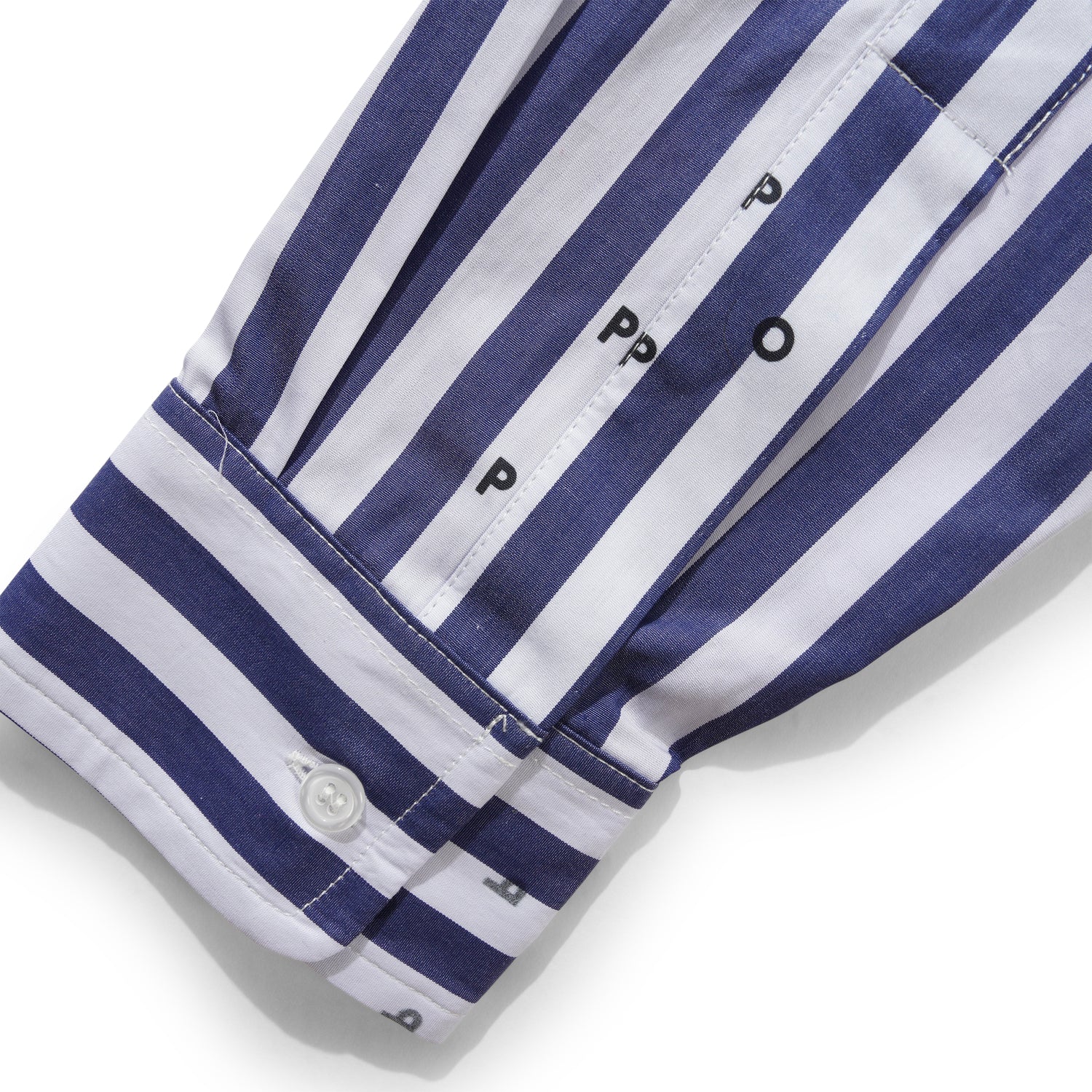 Logos Stripe Shirt, Navy / White
