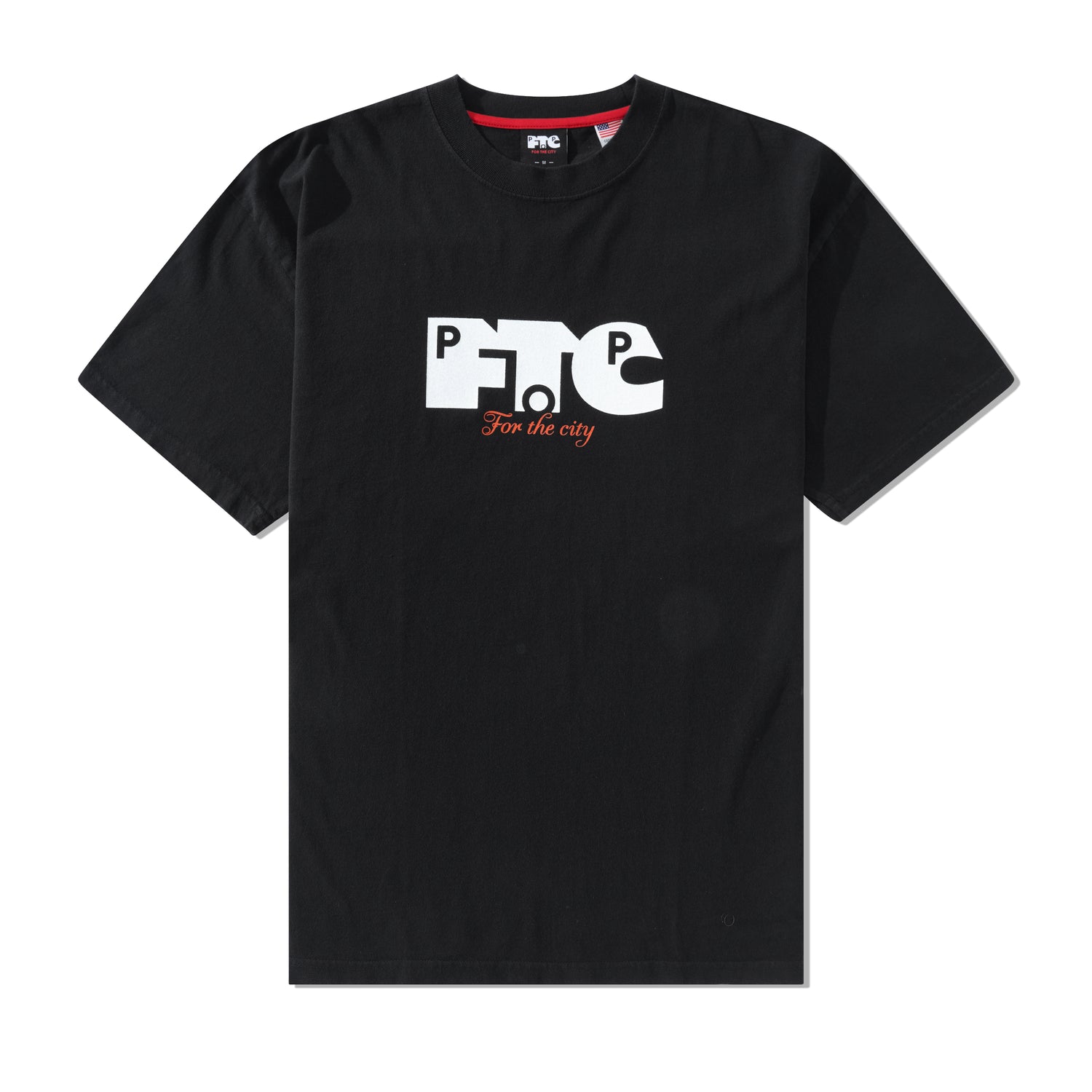FTC & Pop Logo Tee, Black