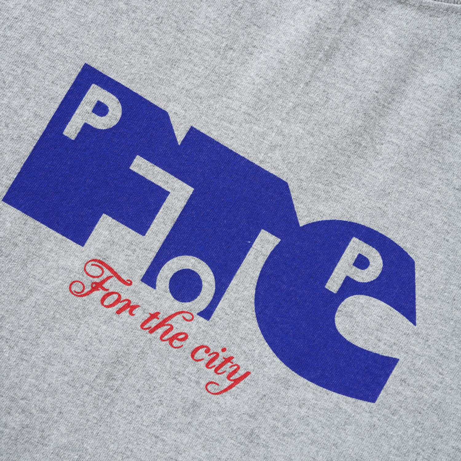 FTC & Pop Logo Tee, Heather Grey