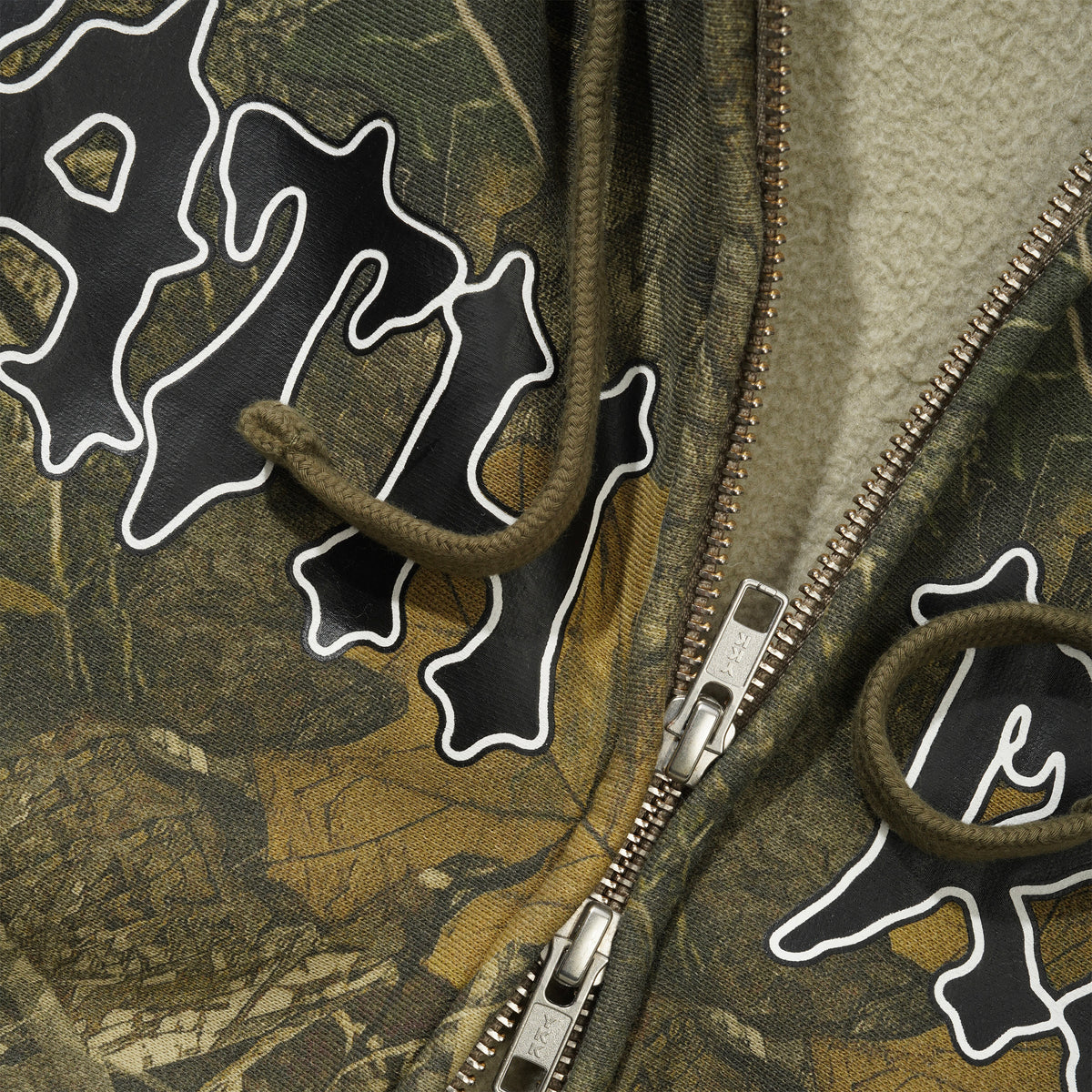 Script Zip Hooded Sweater, Tree Camo