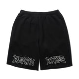 Script Cut-Off Sweat Shorts, Black
