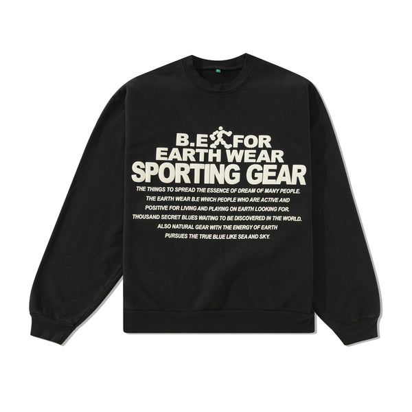 b.Eautiful Earth Wear Crewneck, Off-Black