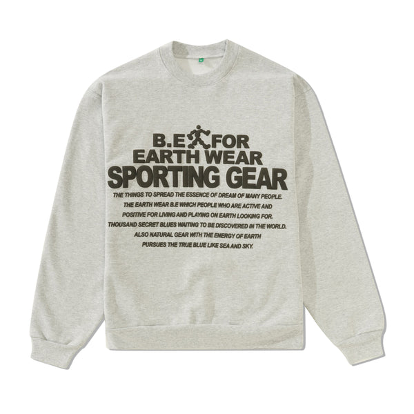 b.Eautiful Earth Wear Crewneck, Heather Grey